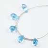 Natural Blue Topaz Faceted Tear Drop Beads Strand Quantity 5 Beads and size 8.5mm Approx.